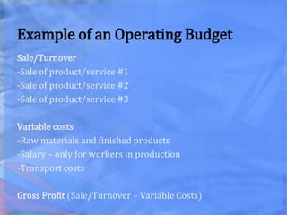 Nature of Budgets