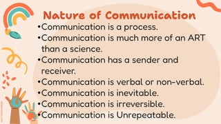Communication Is Irreversible Examples ORAL COMMUNICATION: NATURE OF COMMUNICATION.pptx.pdf
