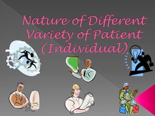 Nature of Different Variety of Patient (Individual) 