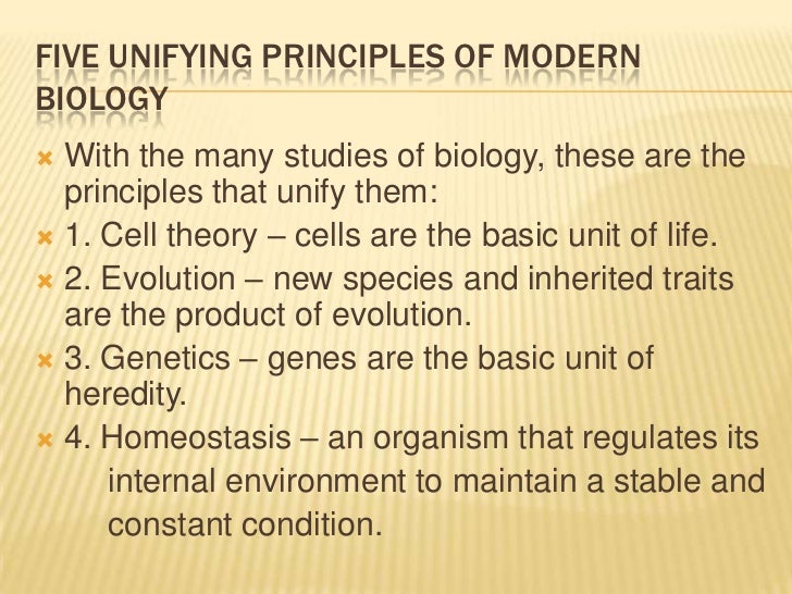 what is the unifying theory of biology definition