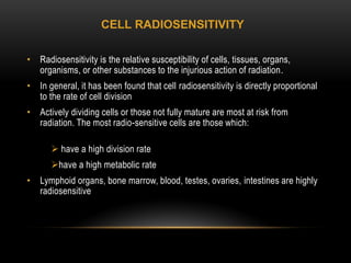 Radiosensitive Tissues Nature of different types of radiations and impact of radiations ...