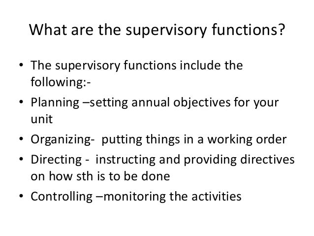 characteristics of a good supervisor