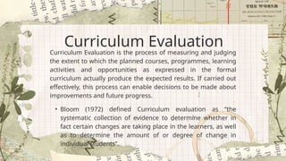 Comprehensive Guide to Curriculum Development and Evaluation in ...