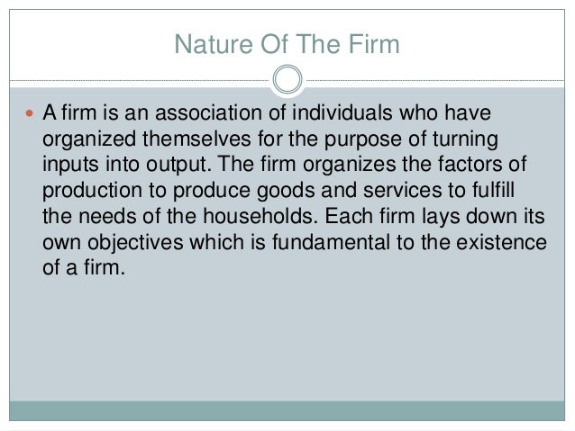 of the firm rationale