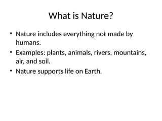 Examples Of Nature The Beauty and Vital Importance of Nature for Life on Earth | PPTX