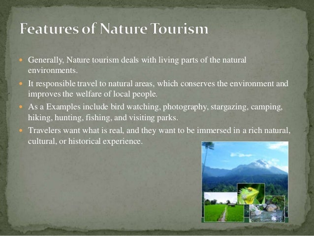 types of nature based tourism