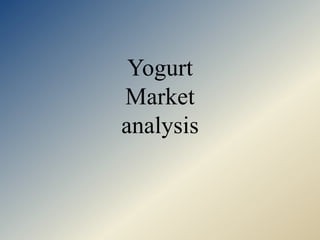 Yogurt
Market
analysis
 