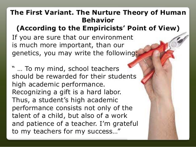 nurture is more important than nature essay It is widely argued that nature affect one s character more than nurture, and people have different views on what influences them the most whether it s. nurture is more important than nature essay It is widely argued that nature affect one s character more than nurture, and people have different views on what influences them the most whether it s.