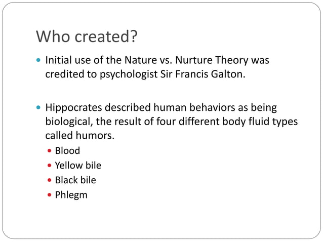 Nature vs nurture | PPTX