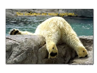 Nos isolamos em nosso egoísmo... 