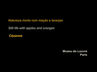 Natureza morta com maçãs e laranjas

Still life with apples and oranges

Cézanne



                                     Museu do Louvre
                                               Paris
 
