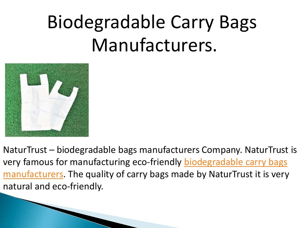 Biodegradable Carry Bags Manufacturers.