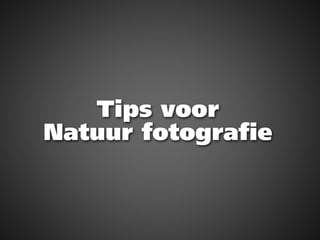 dia presentatie tips voor natuurfotografie