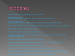 http://www.connectbogota.org/images/voucher-innovacion.jpg
 http://3.bp.blogspot.com/-
er0sgTEqq4g/UmwN5WXvfxI/AAAAAAAAADw/WtQ2bQCMCeI/s1600/evolucion_tv.gif
 http://1.bp.blogspot.com/-
9LRs0mZzTRU/Tc9HApDrgNI/AAAAAAAAAAU/HuU1psCrPZY/s1600/radiactividad%255B1%255D.png
 http://webdelmarketing.com/wp-content/uploads/2010/11/Captura-de-pantalla-2010-11-03-a-las-12.09.18.png
 http://cnho.files.wordpress.com/2013/03/ciencia.jpg
 https://levimelgarhn.files.wordpress.com/2013/02/untitled-1.jpg
 https://alfredoeye.files.wordpress.com/2014/09/detective-privado-detective-informatico-infidelidad-6710-
mla5101090971_092013-f1.jpg
 https://a01371437.files.wordpress.com/2014/04/2412129_orig.jpg
 http://e-ducativa.catedu.es/44700165/aula/archivos/repositorio/1000/1101/html/evolucion_rueda.png
 http://cd1.dibujos.net/dibujos/colorear/creacion-de-la-rueda.gif
 http://criticahistorica.com/wp-content/uploads/2013/11/invencion-imprenta.jpg
 http://www.noticiasdot.com/publicaciones/gadgetmania/wp-content/uploads/2010/03/image002-3.jpg
 https://alonewolf474.files.wordpress.com/2012/01/evolucion-de-la-comunicacion.jpg
 