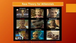 Rasa Theory for Millennials
Thakur College Of Science & Commerce,Mumbai
 