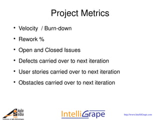 Metrics for Agile Projects