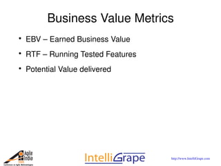 Metrics for Agile Projects