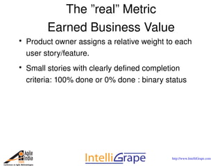 Metrics for Agile Projects