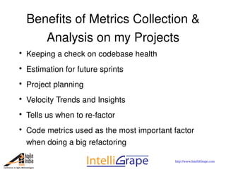 Metrics for Agile Projects