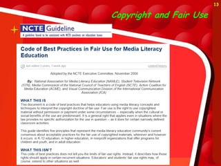 13

    Copyright and Fair Use

 