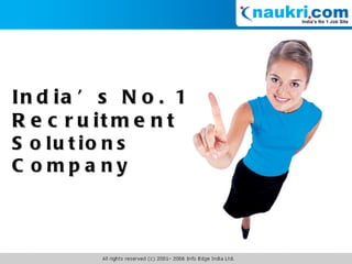 India’s No. 1 Recruitment Solutions Company 