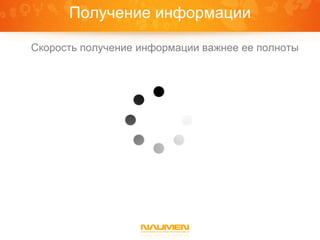 Получение информации

Скорость получение информации важнее ее полноты
 