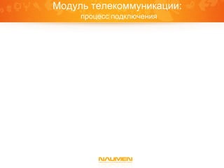Модуль телекоммуникации:
процесс подключения
 