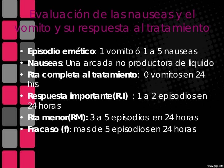 Nauseas y vomito Nauseas y vomito
