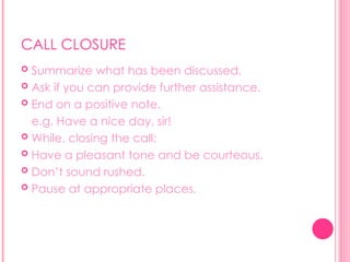 Ppt for telephonic etiquettes in corporate | PPT