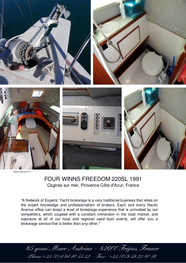 four winns freedom 220sl 1991 22 800 for sale brochure presented