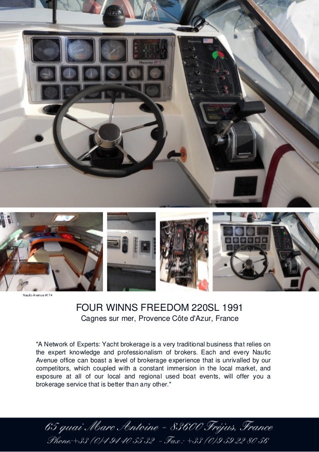 four winns freedom 220sl 1991 22 800 for sale brochure presented