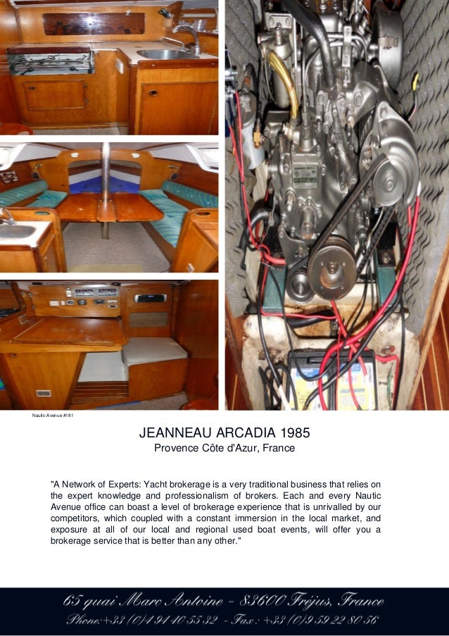 JEANNEAU ARCADIA, 1985, 24.000 € For Sale Brochure. Presented By nautic