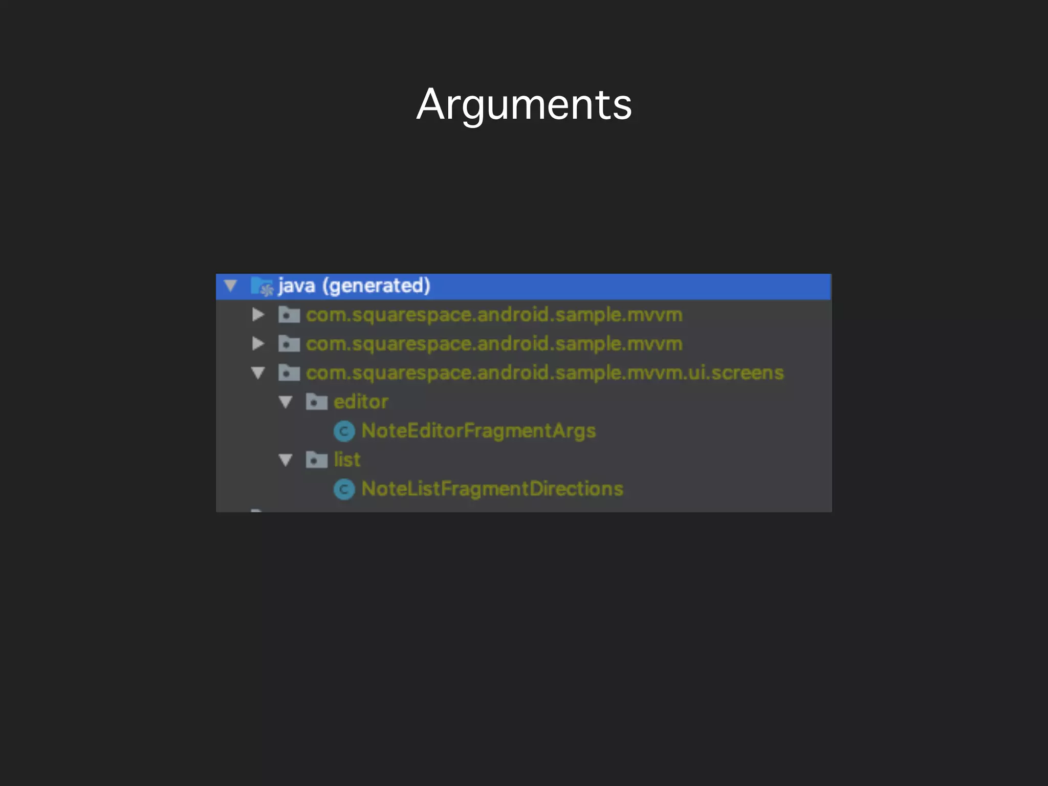 Arguments
 