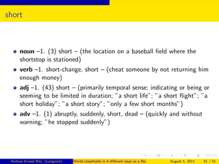 Words classifiable in four different ways as a noun, verb, adjective ...