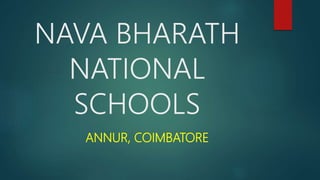 NAVA BHARATH
NATIONAL
SCHOOLS
ANNUR, COIMBATORE
 