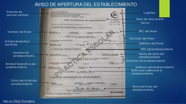 Declaración de apertura establecimientos
