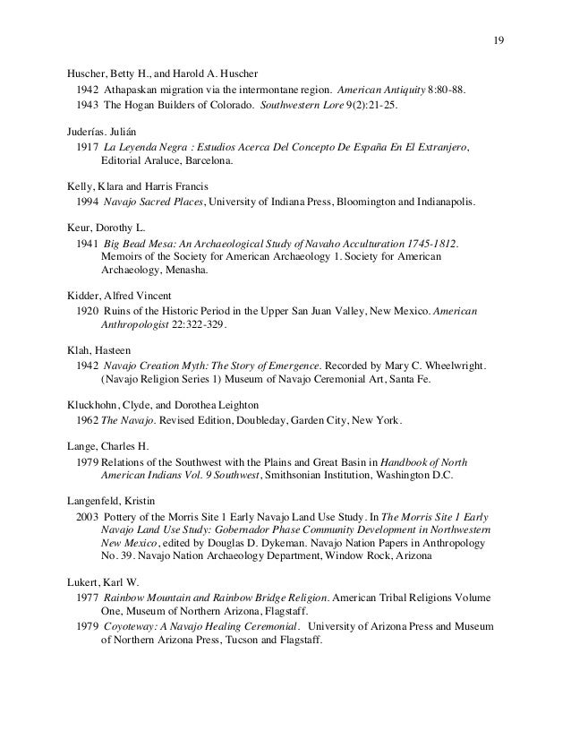 Navajo emergency and social imginary and archaeology