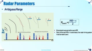 Radar Timing Marine Radars technology for junior technicians and first year ...