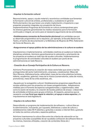 Programa de Bildu para Navarra 2023
