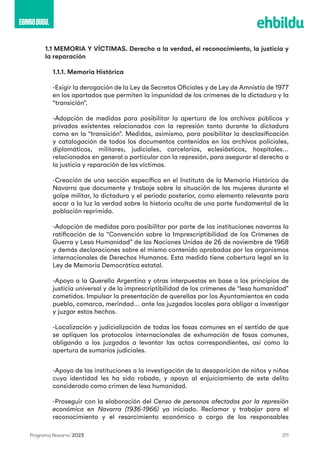 Programa de Bildu para Navarra 2023