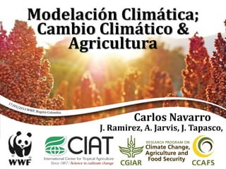 Modelación Climática;
Cambio Climático &
Agricultura
Carlos Navarro
J. Ramirez, A. Jarvis, J. Tapasco,
 