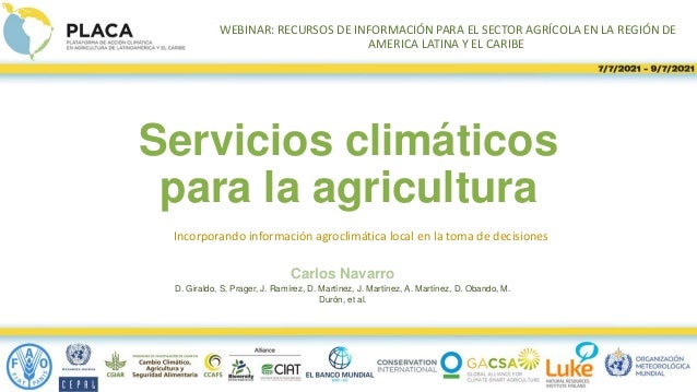 Servicios Climaticos para la Agricultura (FAO-PLACA) 2 servicios climaticos para la agricultura faoplaca 1 638