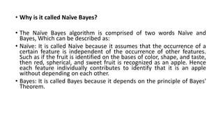 Naïve Bayes Classifier Algorithm.pptx | Weather | Science
