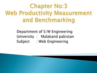 Department of S/W Engineering
University : Malakand pakistan
Subject : Web Engineering
 