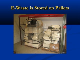 E-Waste is Stored on PalletsE-Waste is Stored on Pallets
 