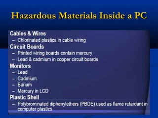 Hazardous Materials Inside a PCHazardous Materials Inside a PC
 