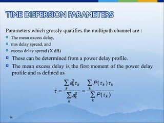 Parameters of multipath channel