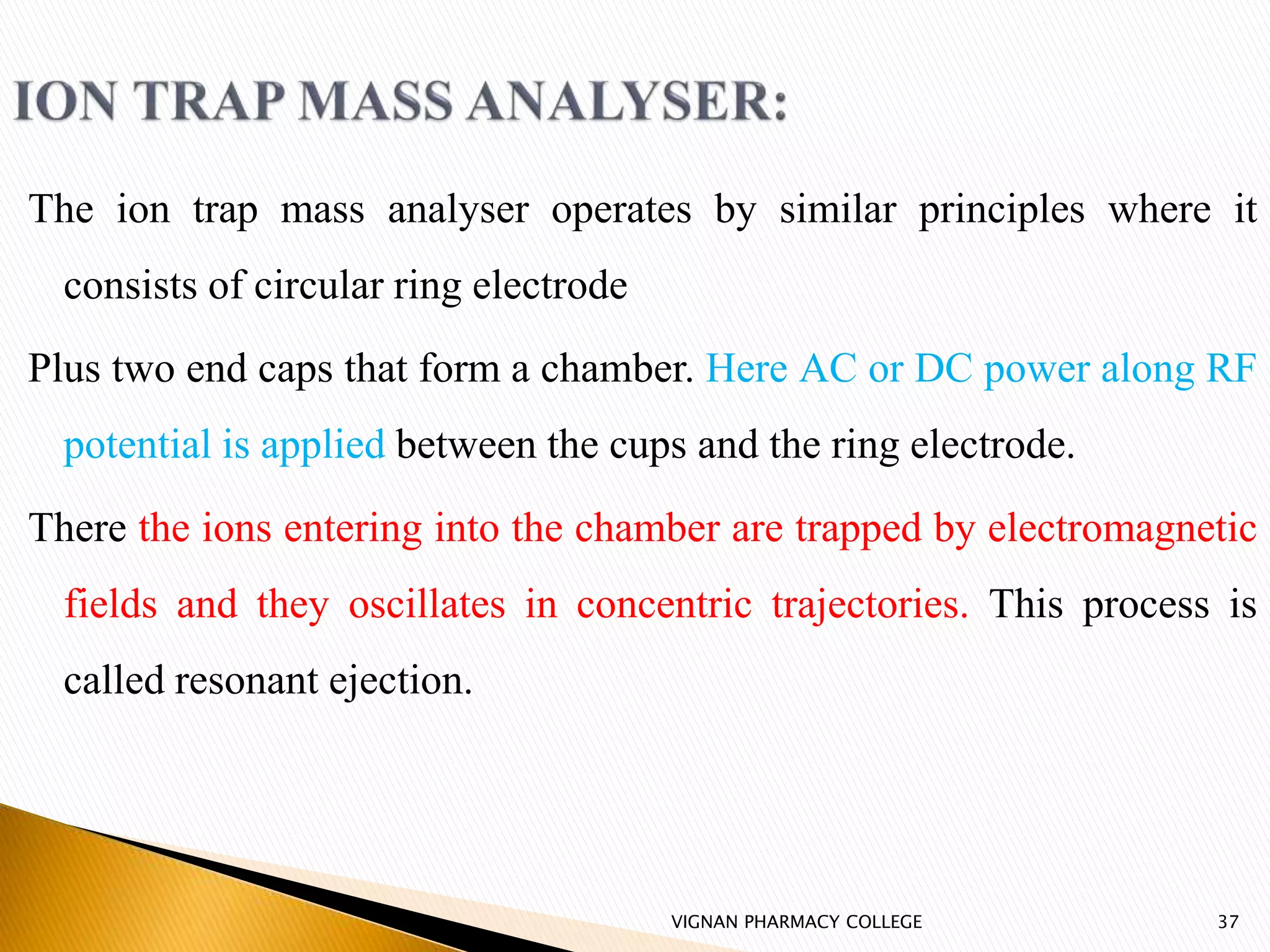 LC-MS INSTURMENTATION & APPLICATIONS | PPTX