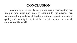 PLANT BIOTECHNOLOGY | PPTX