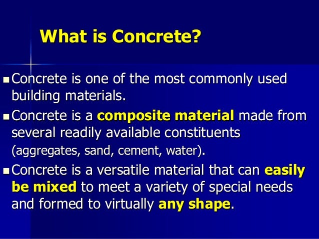 Introduction Of Concrete Introduction Of Concrete